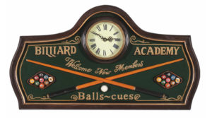 Billiard Academy 3-D Clock