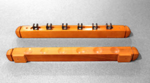 Basic 6 Cue 2-Piece Wall Rack in Honey