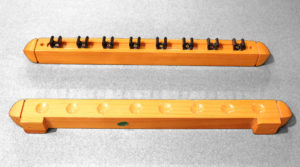 Basic 8 Cue 2-Piece Wall Rack in Honey