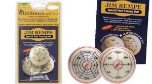 Jim Rempe Training Cue Ball 2 1/4" with Instruction Booklet