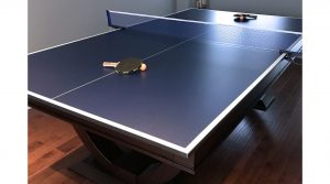 Table Tennis Conversion Top with Padded Bottom for 7' or 8' pool tables in Blue