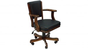 Swivel Gas Cylinder Poker Chair in Chestnut