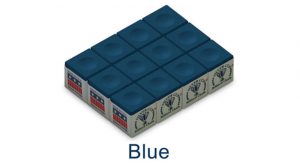Blue Silver Cup Cue Chalk/ 12 pieces