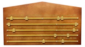 4 Player Billiard and Snooker Scoreboard in Walnut