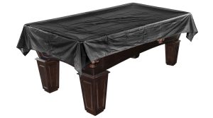 Black Vinyl Drape 8' Pool Table Dust Cover