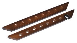 Deluxe 7 Cue + Bridge 2-Piece Cue Wall Rack in Chestnut