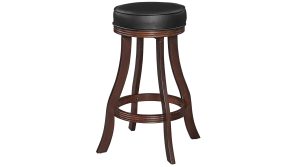 Round Swivel Backless Bar Stool in Cappuccino