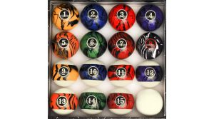 Deluxe Marble Design Pool Balls Set 2 1/4"